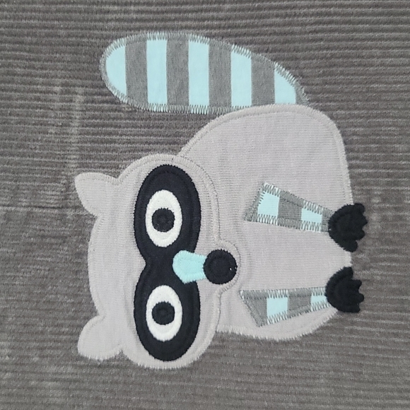Kelly's Kids Boy's Raccoon Applique Grey Corduroy Jumper Size 18M - Picture 2 of 8
